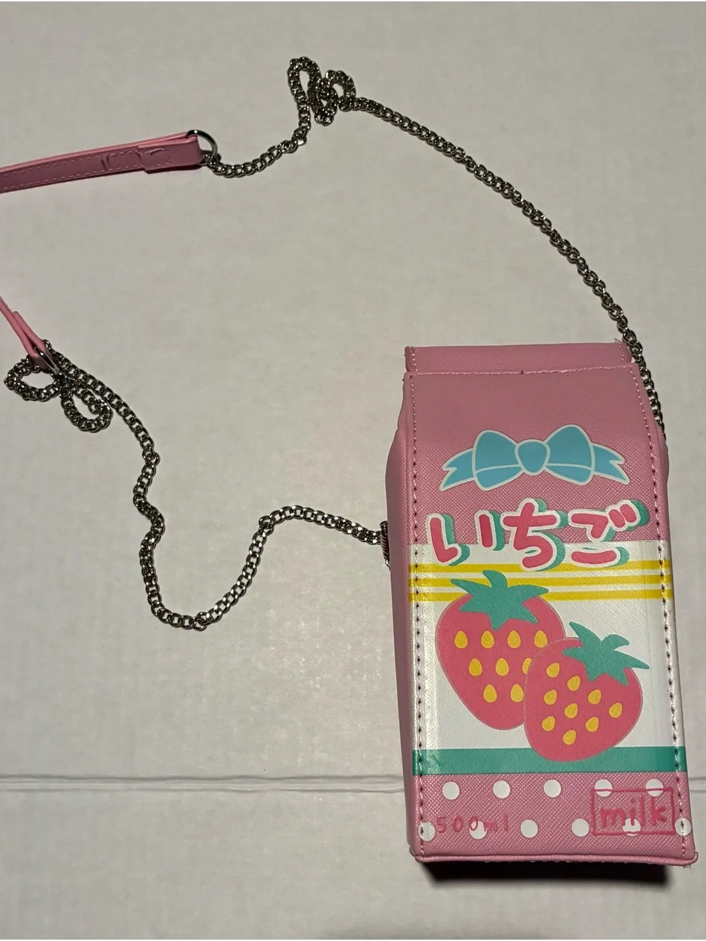 BIOWORLD Pink Strawberry Crossbody Bag - Cute Strawberry Print